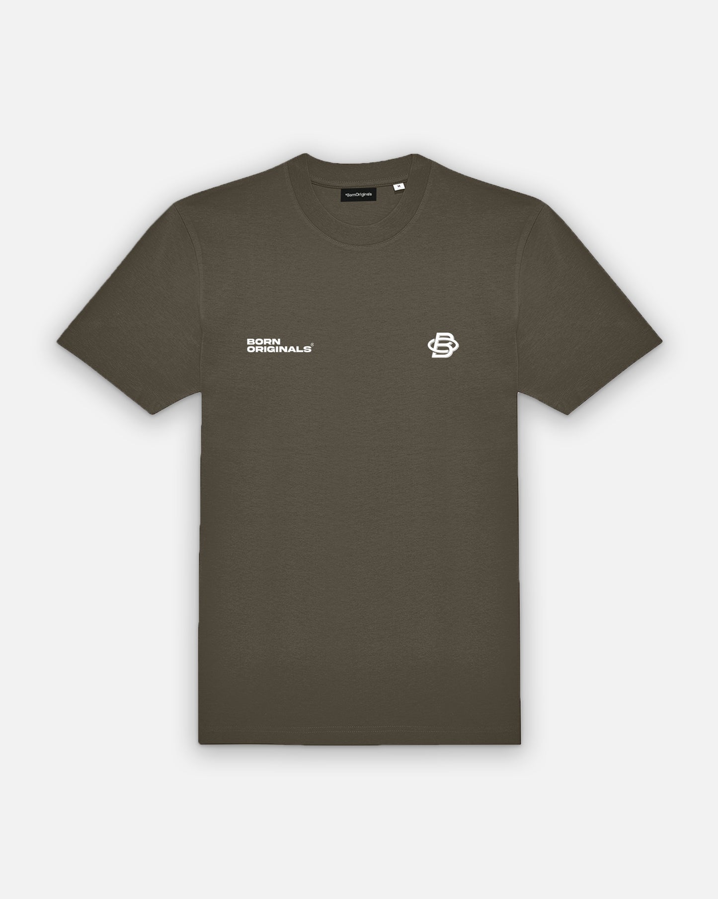 Unisex Regular Fit T-Shirt Khaki "Modern Monogram"